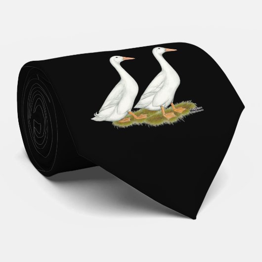 Witte eenden stropdas (Opgerold)