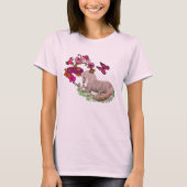 Witte eendriekhoorn en bloemen t-shirt (Voorkant)
