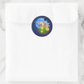 Witte Eenhoorn, Alien World Sticker (Tas)