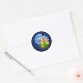 Witte Eenhoorn, Alien World Sticker (Envelop)
