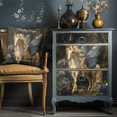 Witte Eenhoorn Blauwe Vlinder Vleugels Fee Paard Kussen