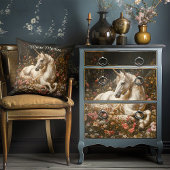 Witte Eenhoorn Bloemen Sprookjesweide Fantasy Art Tissuepapier