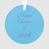 Witte eenhoorn fantasie volle maan ornament (achterkant)