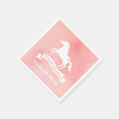 Witte Eenhoorn Fantasy Meisjes Verjaardagsfeestje  Servetten (Hoek)