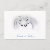 Witte Eenhoorn Liefde Paar Informatiekaartje (Achterkant)