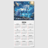 Witte eenhoorn magnetische agenda Kaart (Voorkant)