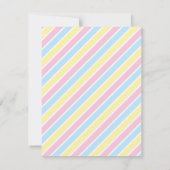 Witte Eenhoorn Meisjes Verjaardagsfeestuitnodiging Kaart (Achterkant)