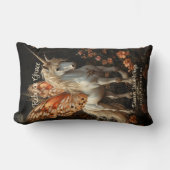 Witte Eenhoorn Met Oranje Vlinder Vleugels Tiener Kussen (Voorkant)