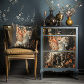 Witte Eenhoorn met Sinaasappel Vlinder Vleugels Fe Kussen