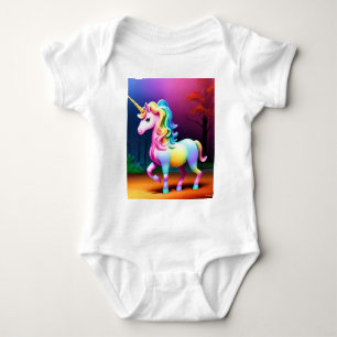 Witte Eenhoorn Paard-37474 Romper