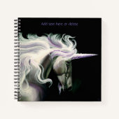Witte Eenhoorn Paarse Notitieboek (Voorkant)