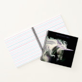 Witte Eenhoorn Paarse Notitieboek (Binnen)