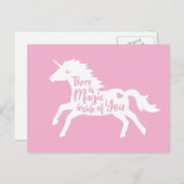 Witte Eenhoorn Silhouette Magie in je Briefkaart (Voorkant / Achterkant)