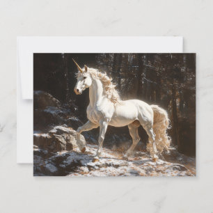 Witte Eenhoorn  stijl schilderij Briefkaart
