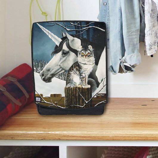 Witte Eenhoorn Tabby Kat Fantasie Rugtassen