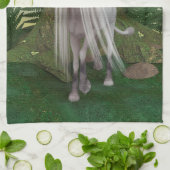 Witte Eenhoorn Theedoek (Gevouwen)