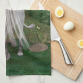 Witte Eenhoorn Theedoek (Quarter Fold)