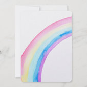 Witte eenhoorn verjaardag kaart (Achterkant)