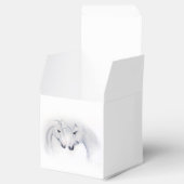 Witte eenhoorns Liefde Paar Bedankdoosjes (Geopend)