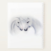 Witte Eenhoorns Liefde Paar Bruiloft Planner (Achterkant)