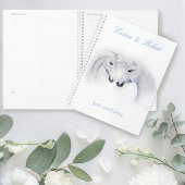 Witte Eenhoorns Liefde Paar Bruiloft Planner