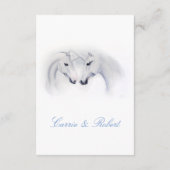 Witte Eenhoorns Liefde Paar Informatiekaartje (Achterkant)
