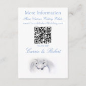 Witte Eenhoorns Liefde Paar Informatiekaartje (Achterkant)