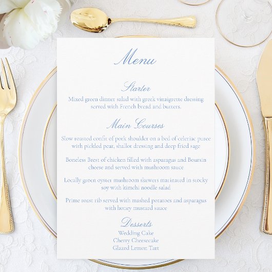 Witte Eenhoorns Liefde Paar Menu