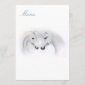 Witte Eenhoorns Liefde Paar Menu (Achterkant)
