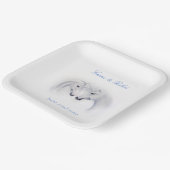 Witte Eenhoorns Liefde Paar Papieren Bordje (Gebogen)