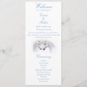 Witte Eenhoorns Liefde Paar Programmakaart (Voorkant)