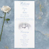 Witte Eenhoorns Liefde Paar Programmakaart