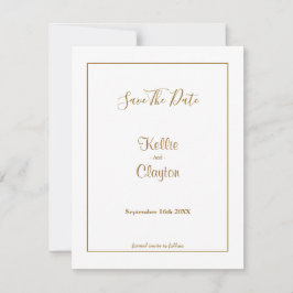 Witte Eenvoudig omlijnd sparen de Datum