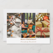 Witte Eenvoudige Collage Holydays kaart (Voorkant)