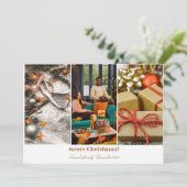 Witte Eenvoudige Collage Holydays kaart (Staand voorkant)