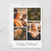 Witte Eenvoudige Collage Merry Christmas Kaart (Voorkant)