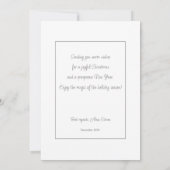 Witte Eenvoudige Collage Merry Christmas Kaart (Achterkant)