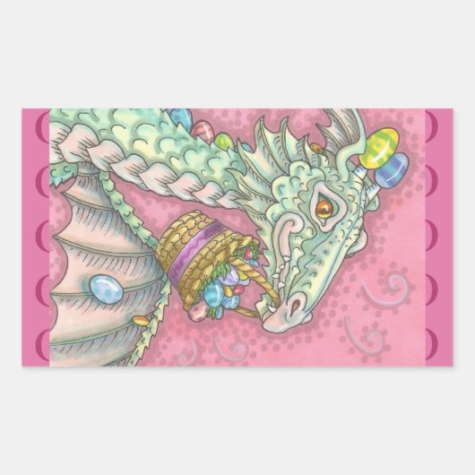 WITTE EENVOUDIGE EGG DRAGON FANTASY STICKERS (Voorkant)
