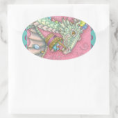 WITTE EENVOUDIGE EGG DRAGON FANTASY STICKERS (Tas)