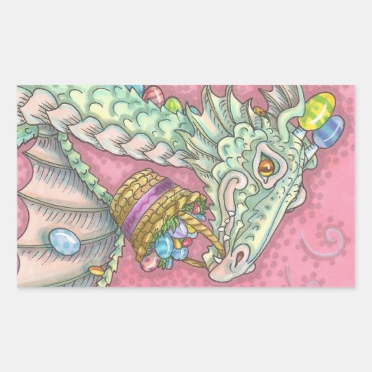 WITTE EENVOUDIGE EGG DRAGON FANTASY STICKERS (Voorkant)