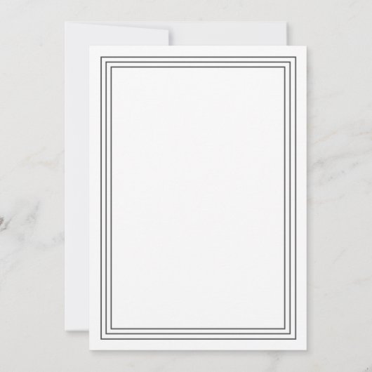 Witte Eenvoudige Elegante Pensioen Partij Kaart (Achterkant)