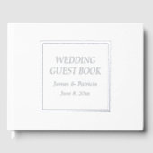 Witte Eenvoudige Gestileerde Lettering Wedding Gastenboek (Voorkant)