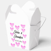 Witte Eenvoudige Minimale Tekst Stijl TrouwrozeHar Bedankdoosjes (Open)