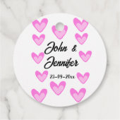 Witte Eenvoudige Minimale Tekst Stijl TrouwrozeHar Bedankjes Labels (Achterkant)