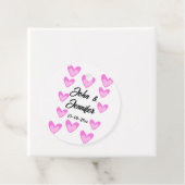 Witte Eenvoudige Minimale Tekst Stijl TrouwrozeHar Bedankjes Labels (In situ)