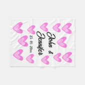 Witte Eenvoudige Minimale Tekst Stijl TrouwrozeHar Fleece Deken (Voorkant (Horizontaal))