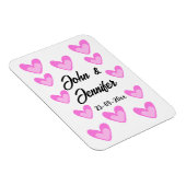 Witte Eenvoudige Minimale Tekst Stijl TrouwrozeHar Magneet (Rechterzijde)