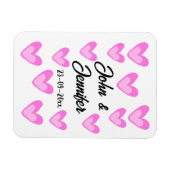 Witte Eenvoudige Minimale Tekst Stijl TrouwrozeHar Magneet (Horizontaal)