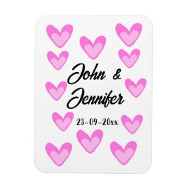 Witte Eenvoudige Minimale Tekst Stijl TrouwrozeHar Magneet