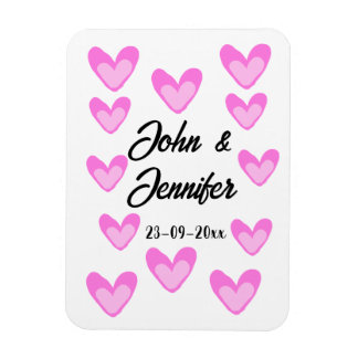 Witte Eenvoudige Minimale Tekst Stijl TrouwrozeHar Magneet